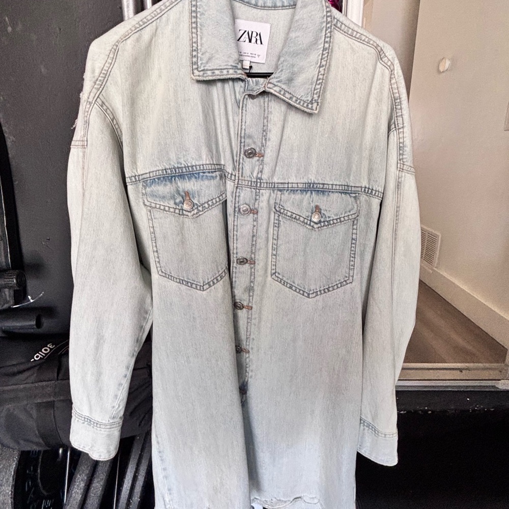 Zara Sky Blue Denim romper
